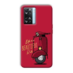 Life is Beautiful  Phone Customized Printed Back Cover for Oppo A77