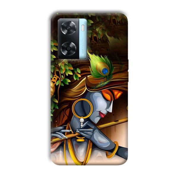 Krishna & Flute Phone Customized Printed Back Cover for Oppo A77