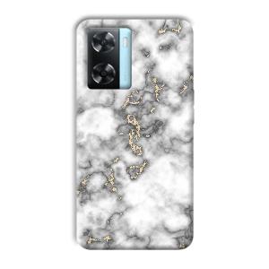 Grey White Design Phone Customized Printed Back Cover for Oppo A77