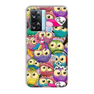Colorful Owls Phone Customized Printed Back Cover for Oppo A77