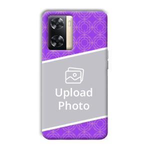 Purple Design Customized Printed Back Cover for Oppo A77s