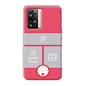 Little Hearts Customized Printed Back Cover for Oppo A77s