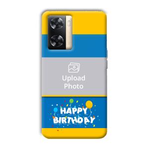 Happy Birthday Customized Printed Back Cover for Oppo A77s
