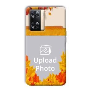 Maple Leaves Customized Printed Back Cover for Oppo A77s