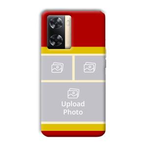 Red Yellow Collage Customized Printed Back Cover for Oppo A77s
