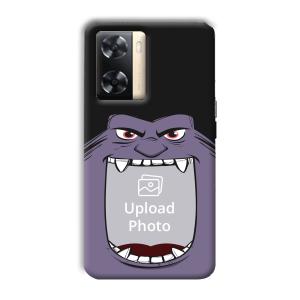 Purple Monster Customized Printed Back Cover for Oppo A77s