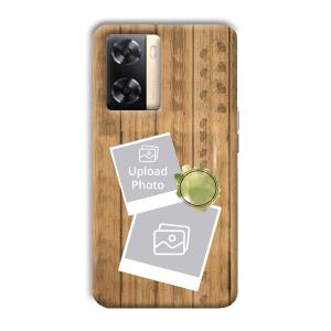 Wooden Photo Collage Customized Printed Back Cover for Oppo A77s