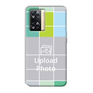 Grid Customized Printed Back Cover for Oppo A77s