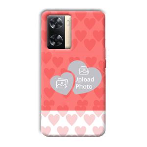 2 Hearts Customized Printed Back Cover for Oppo A77s