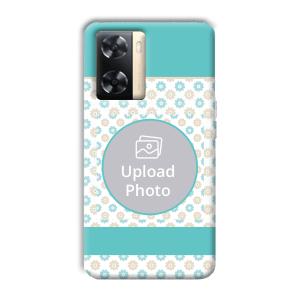 Blue Flowers Customized Printed Back Cover for Oppo A77s