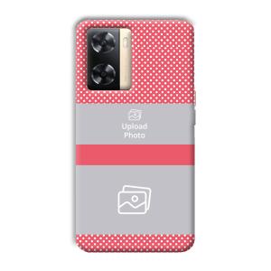 Pink Polka Customized Printed Back Cover for Oppo A77s