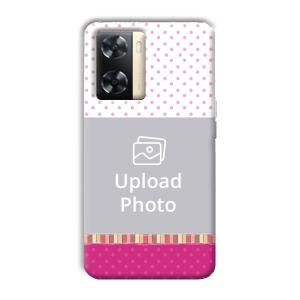 Baby Pink Design Customized Printed Back Cover for Oppo A77s