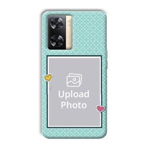 Sky Blue Customized Printed Back Cover for Oppo A77s