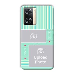 Mom Dad Customized Printed Back Cover for Oppo A77s
