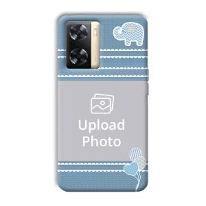 Elephant Customized Printed Back Cover for Oppo A77s