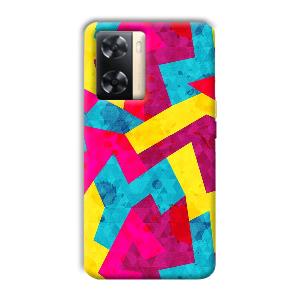 Pink Yellow Pattern Phone Customized Printed Back Cover for Oppo A77s