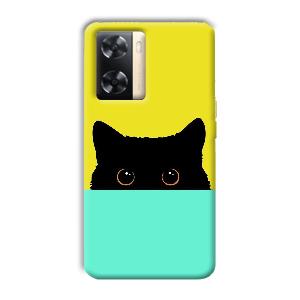 Black Cat Phone Customized Printed Back Cover for Oppo A77s