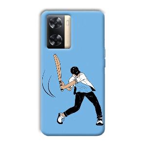 Cricketer Phone Customized Printed Back Cover for Oppo A77s