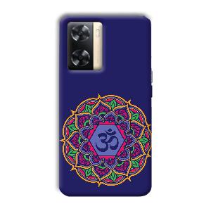 Blue Om Design Phone Customized Printed Back Cover for Oppo A77s