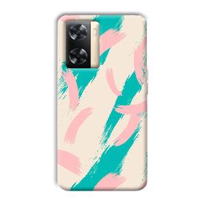 Pinkish Blue Phone Customized Printed Back Cover for Oppo A77s