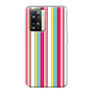 Lines Pattern Phone Customized Printed Back Cover for Oppo A77s