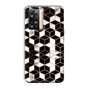 Black Cubes Phone Customized Printed Back Cover for Oppo A77s