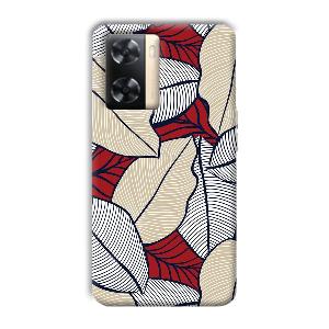 Leafy Pattern Phone Customized Printed Back Cover for Oppo A77s