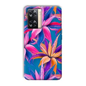 Aqautic Flowers Phone Customized Printed Back Cover for Oppo A77s