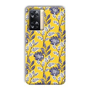 Yellow Fabric Design Phone Customized Printed Back Cover for Oppo A77s