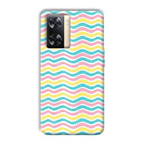 Wavy Designs Phone Customized Printed Back Cover for Oppo A77s