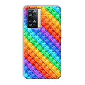 Colorful Circles Phone Customized Printed Back Cover for Oppo A77s