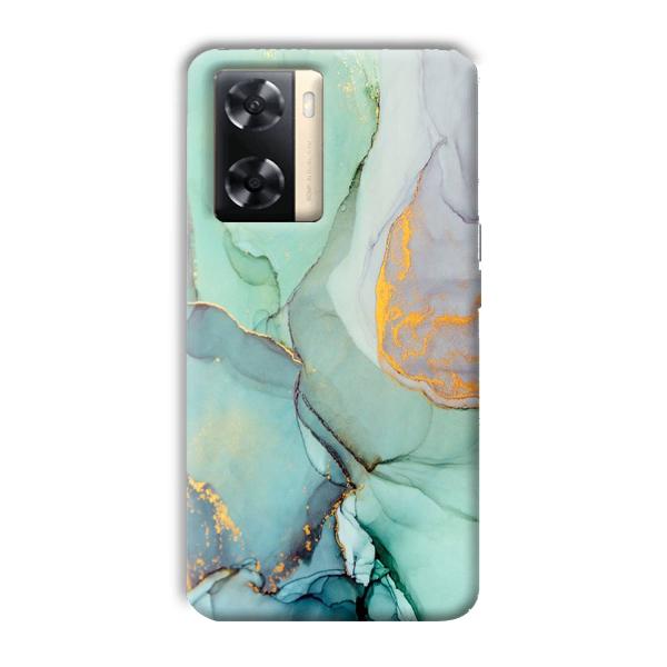 Green Marble Phone Customized Printed Back Cover for Oppo A77s