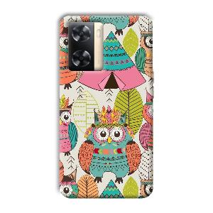 Fancy Owl Phone Customized Printed Back Cover for Oppo A77s