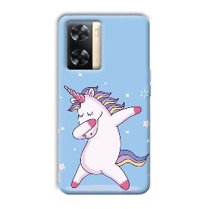 Unicorn Dab Phone Customized Printed Back Cover for Oppo A77s