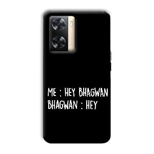 Hey Bhagwan Phone Customized Printed Back Cover for Oppo A77s