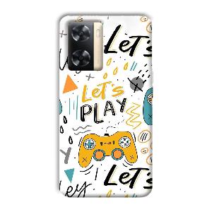 Let's Play Phone Customized Printed Back Cover for Oppo A77s