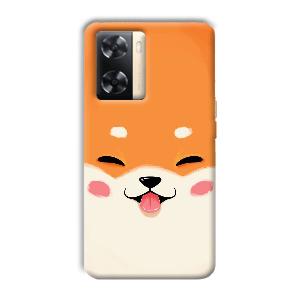 Smiley Cat Phone Customized Printed Back Cover for Oppo A77s