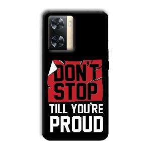 Don't Stop Phone Customized Printed Back Cover for Oppo A77s