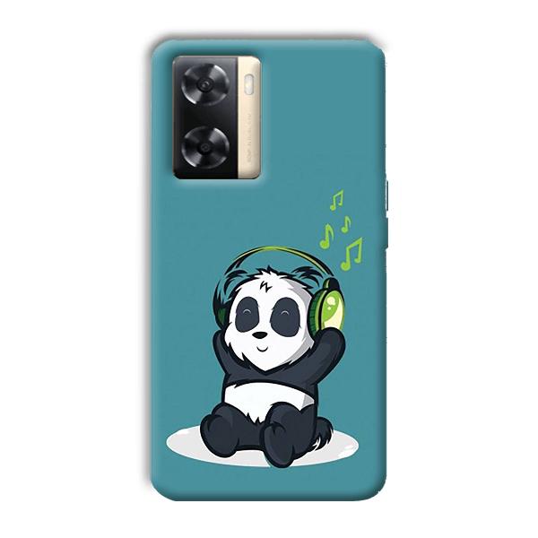 Panda  Phone Customized Printed Back Cover for Oppo A77s