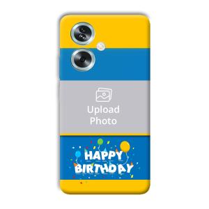 Happy Birthday Customized Printed Back Cover for Oppo