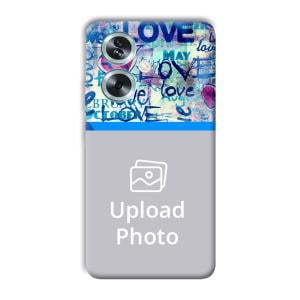 Love   Customized Printed Back Cover for Oppo
