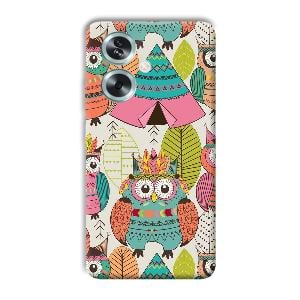 Fancy Owl Phone Customized Printed Back Cover for Oppo