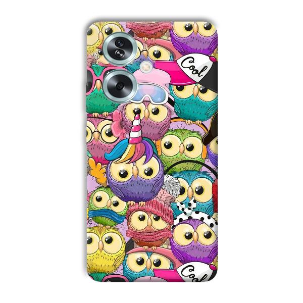 Colorful Owls Phone Customized Printed Back Cover for Oppo