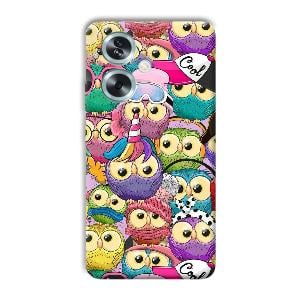 Colorful Owls Phone Customized Printed Back Cover for Oppo