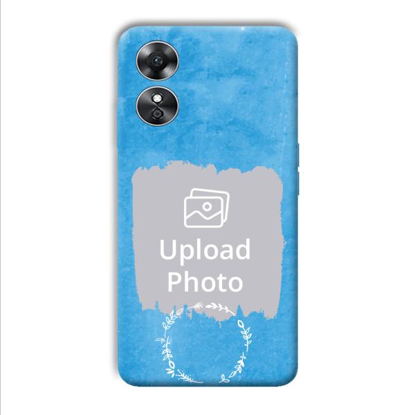 Blue Design Customized Printed Back Cover for Oppo A17