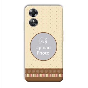 Brown Design Customized Printed Back Cover for Oppo A17
