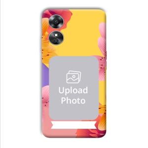 Colorful Flowers Customized Printed Back Cover for Oppo A17