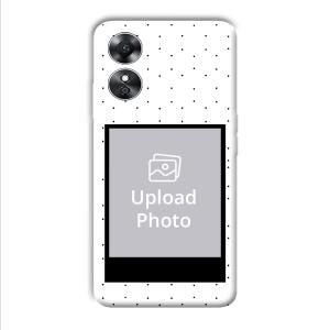 White Background  Customized Printed Back Cover for Oppo A17