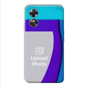 Blue Waves Customized Printed Back Cover for Oppo A17