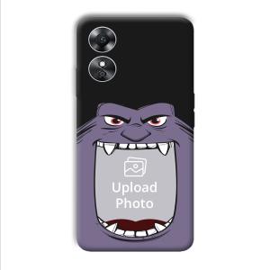 Purple Monster Customized Printed Back Cover for Oppo A17